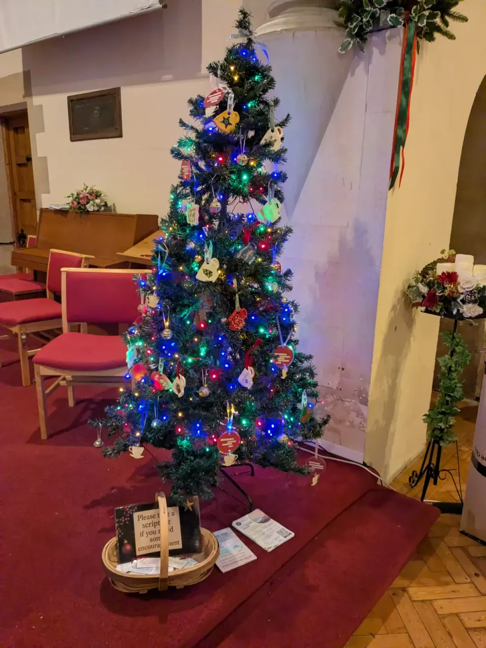 Stacey’s Weston Ark Christmas Tree at St Nicholas Church Tree Festival, Uphill.