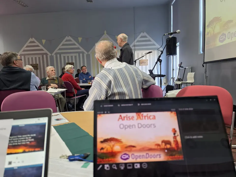 Supporting the Open Doors evening from the sound and presentation desk